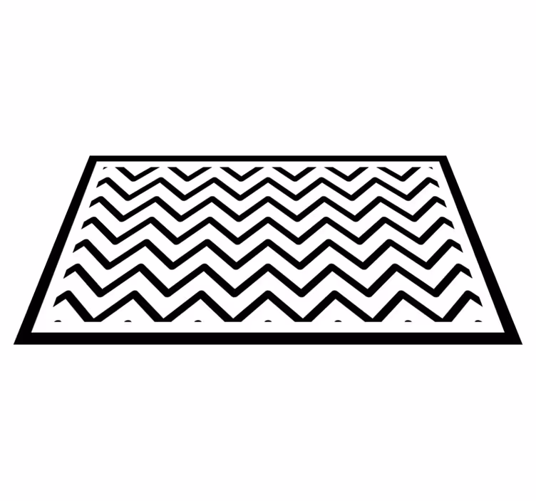 Alfombra vinílica rayas Líneas diagonales en blanco y negro - TenVinilo