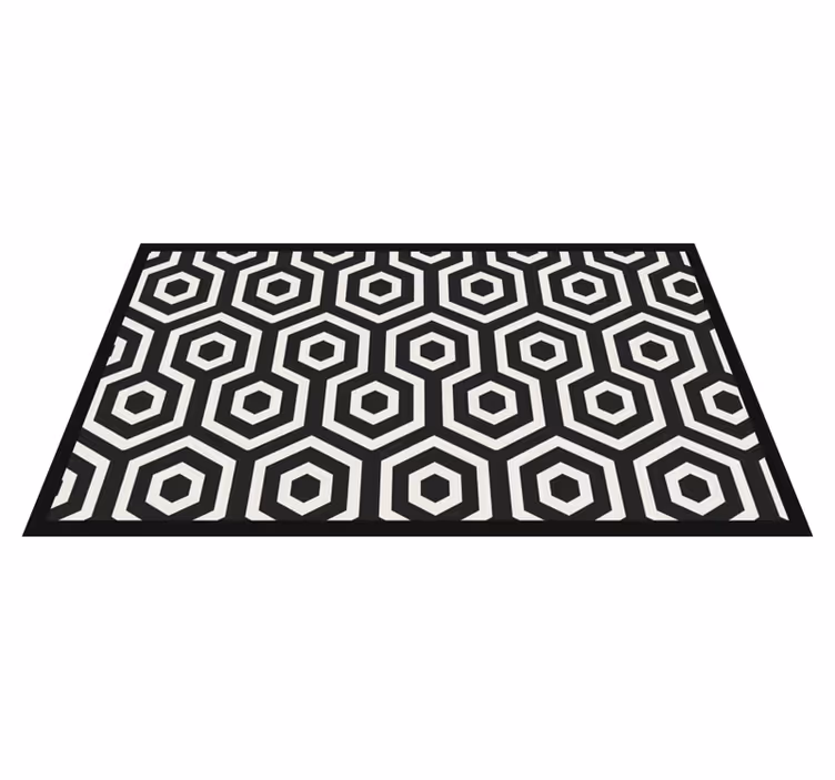 Alfombra vinílica baño hidráulica figuras geométricas - TenVinilo