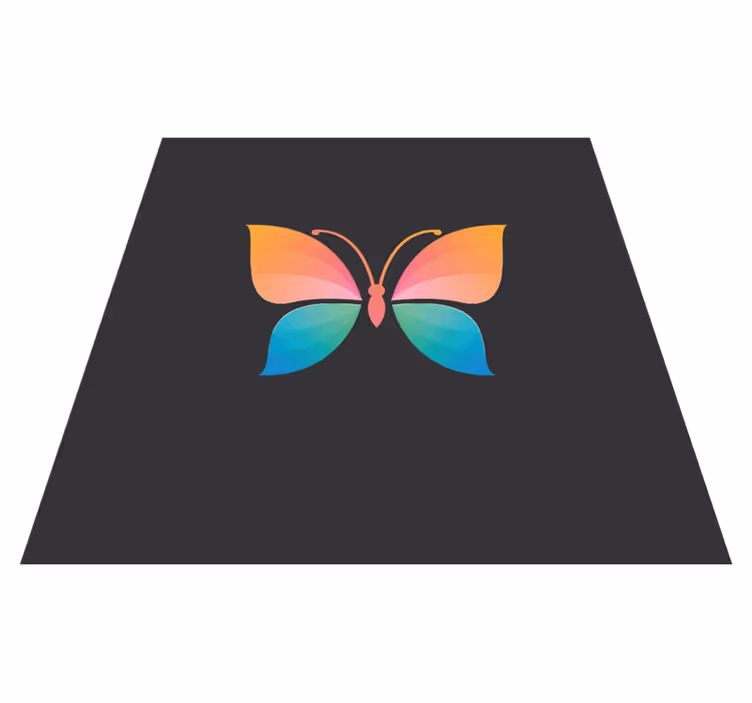 Alfombra vinílica naturaleza concepto de mariposa vibrante - TenVinilo