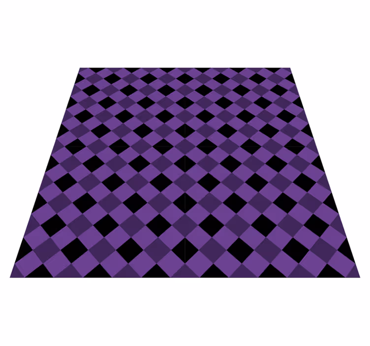 Alfombra vinílica geométrica cuadro morado - TenVinilo