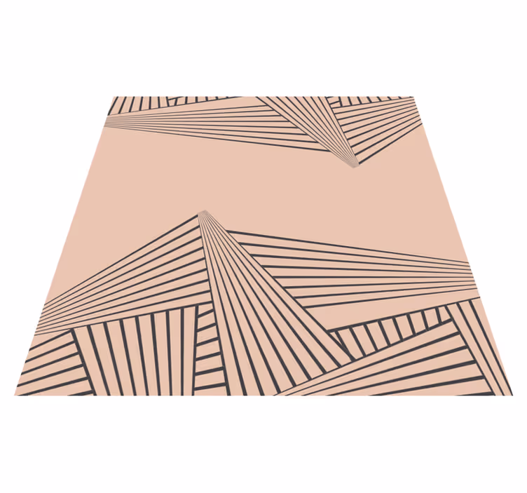 Alfombra vinílica moderna patrón geométrico lineal - TenVinilo