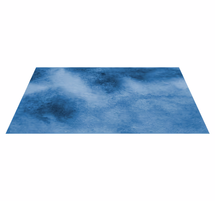 Alfombra vinilo rectangular Elegante textura azul acuarela - TenVinilo