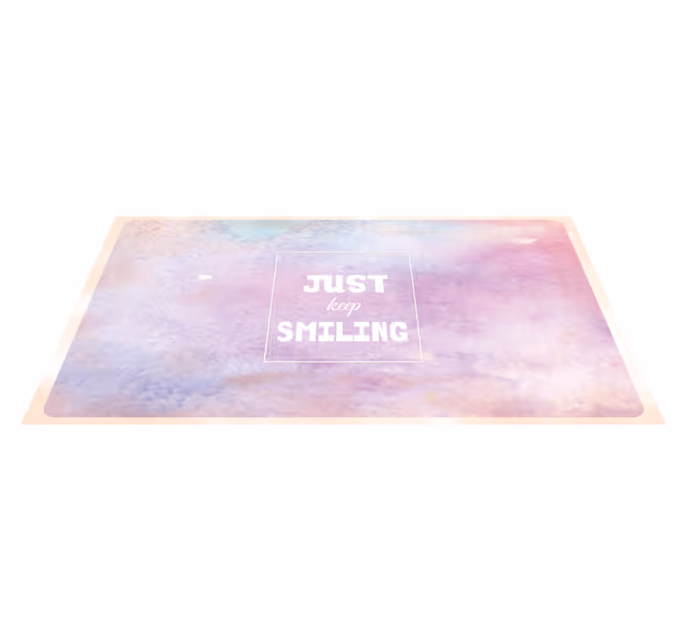 Alfombra vinílica frase simplemente sigue sonriendo - TenVinilo
