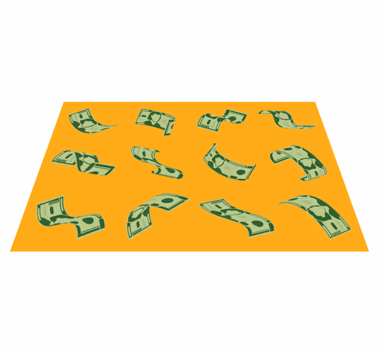 Alfombra vinílica moderna patrón de flujo de dinero - TenVinilo