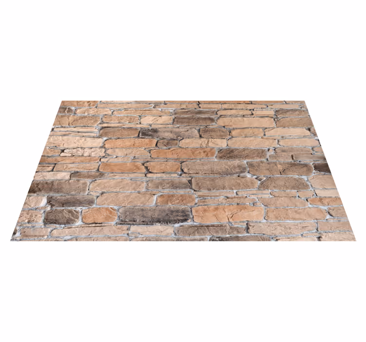 Alfombra vinílica imitación piedra diseño ladrillo realista - TenVinilo