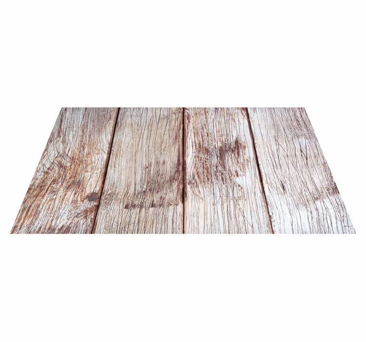 Alfombra vinílica imitación madera textura marrón desgastada - TenVinilo
