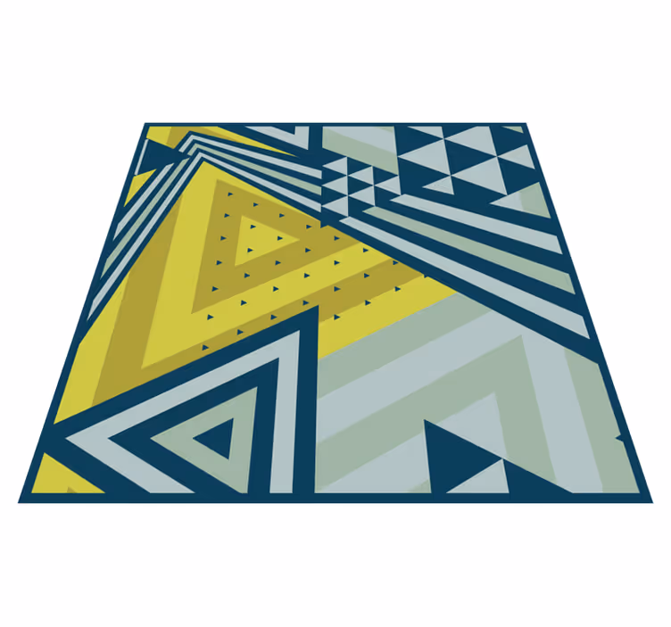 Alfombra vinílica geométrica elementos triangulares - TenVinilo