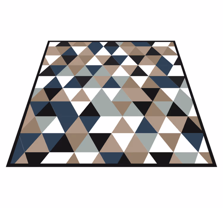 Alfombra de vinilo geométrica Rombos ordenados en azul y negro - TenVinilo