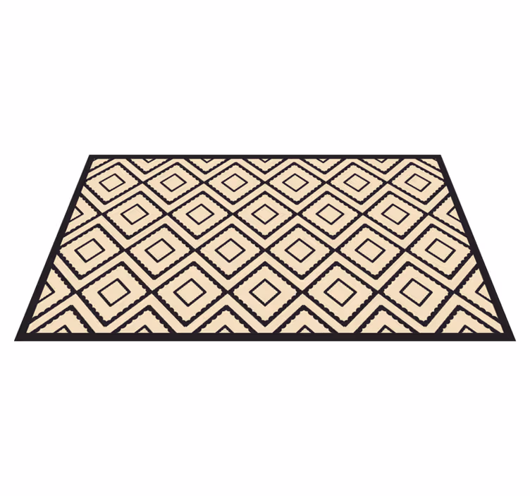 Alfombra vinílica geométrica formas de diamante - TenVinilo