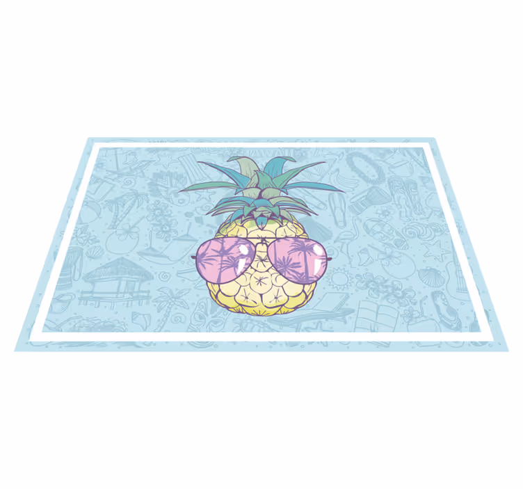 Alfombra vinílica cocina tonos piña frescos - TenVinilo