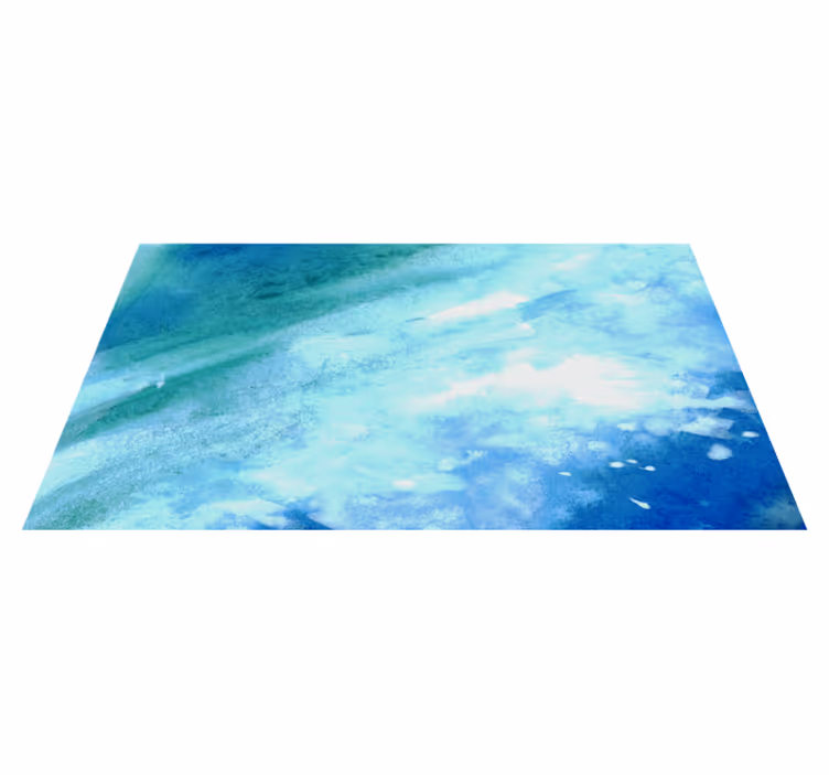 Alfombra vinílica textura Acuarela azul oscuro y claro - TenVinilo