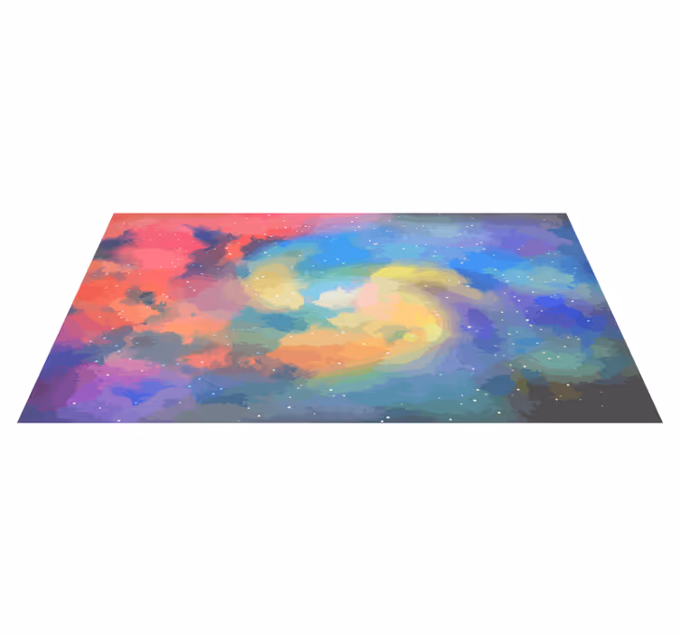 Alfombra vinílica moderna remolino celestial - TenVinilo