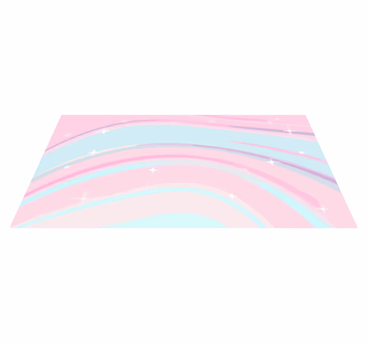 Alfombra vinílica infantil estilos de ondas animadas - TenVinilo