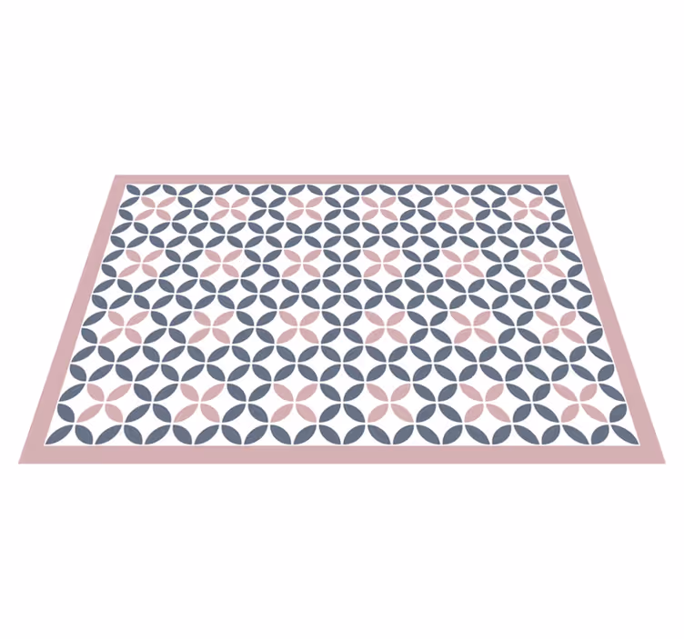 Alfombra vinílica hidráulica Colores pastel círculos geométricos - TenVinilo