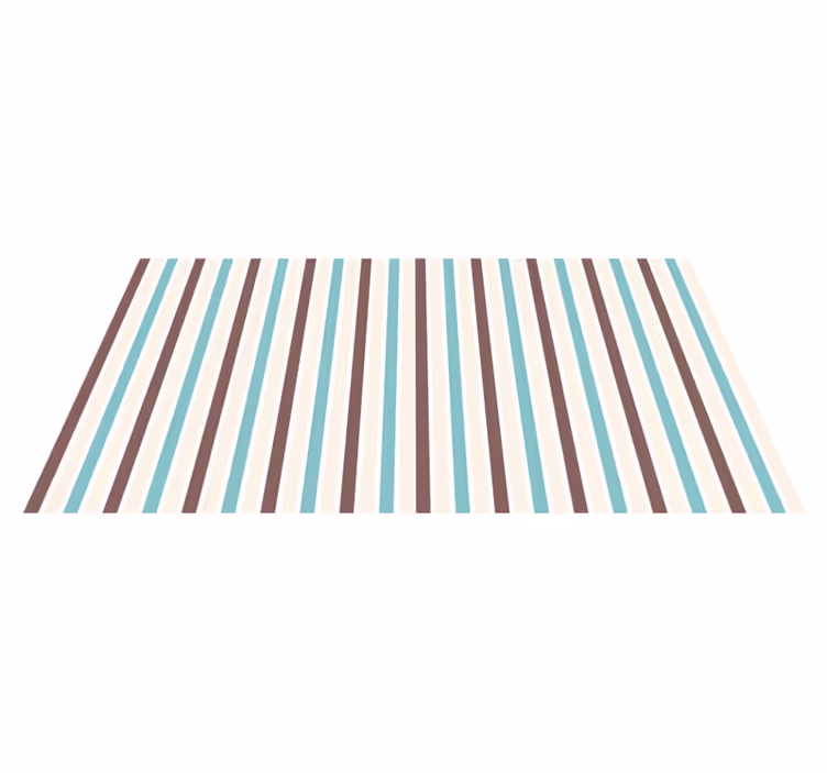 Alfombra vinilo rectangular Patrón retro azul y blanco - TenVinilo
