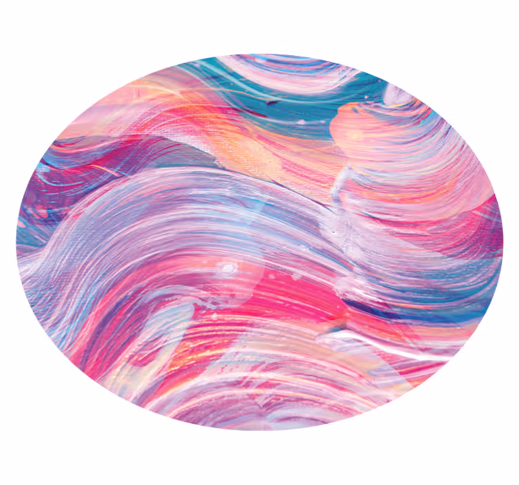 Alfombra vinílica imitación olas coloridas y fluidas - TenVinilo