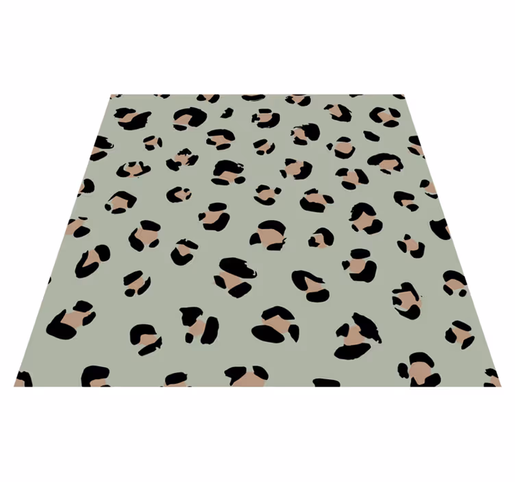 Alfombra vinilo cuadrada Patrón de estampado de leopardo de acuar - TenVinilo