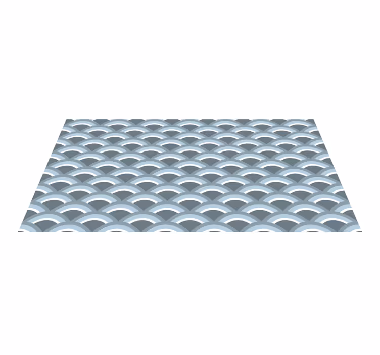 Alfombra vinílica geométrica patrón de onda relajante - TenVinilo