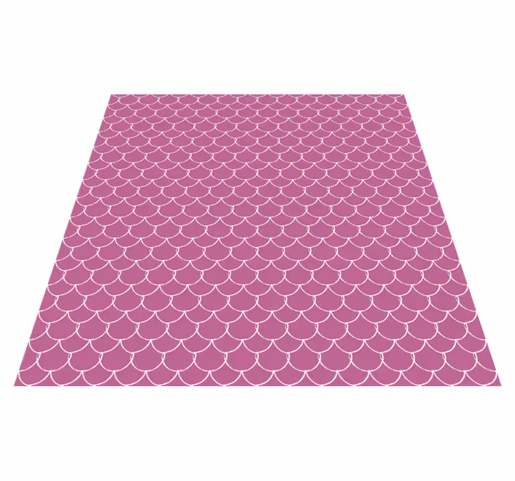 Alfombra vinílica animal print escamas de sirena rosa - TenVinilo