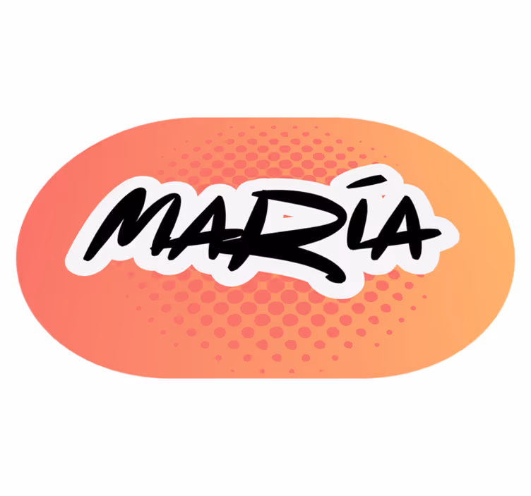 Alfombra vinílica personalizable diseño de nombre - TenVinilo