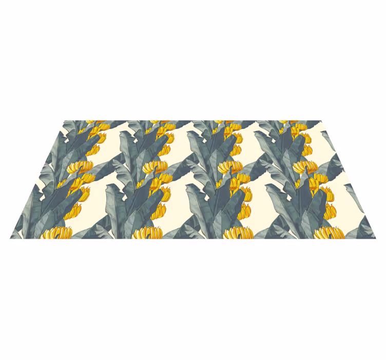 Alfombra vinílica flores arreglo floral tropical - TenVinilo