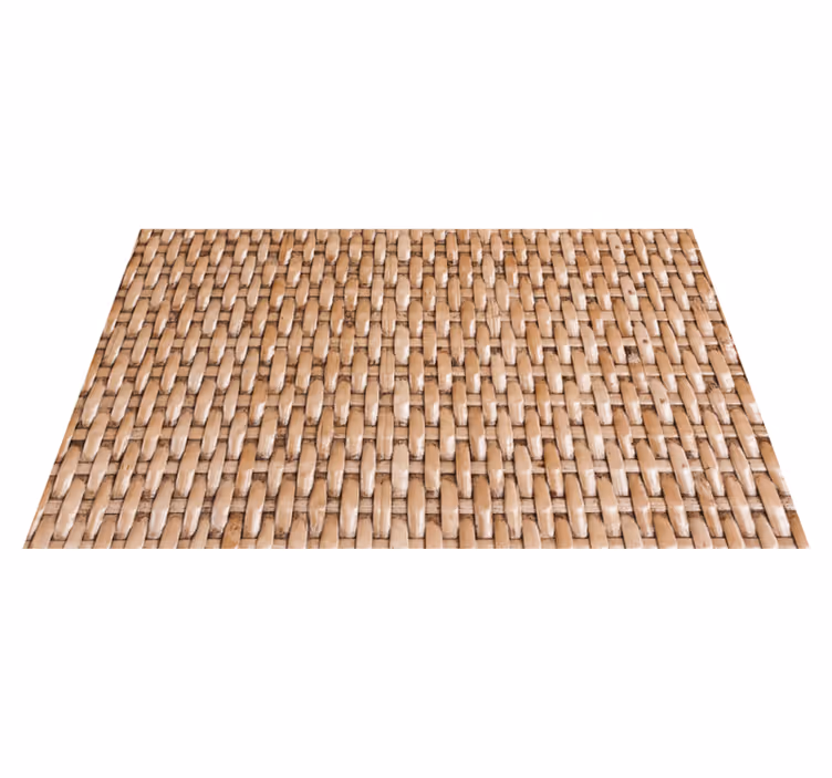 Alfombra vinílica baño patrón de tejido natural - TenVinilo