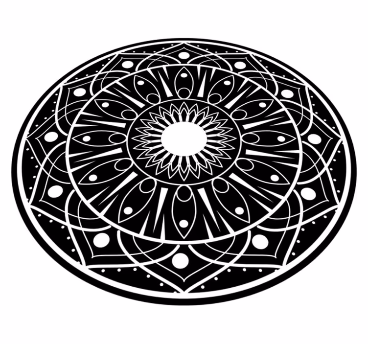 Alfombra vinílica mandala motivo mandala elaborado - TenVinilo