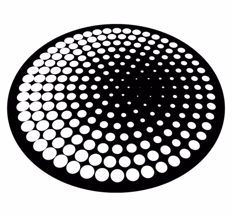 Alfombra vinílica geométrica patrón de puntos - TenVinilo