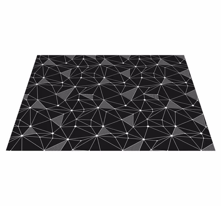 Alfombra exterior vinilo Forma irregular negra - TenVinilo