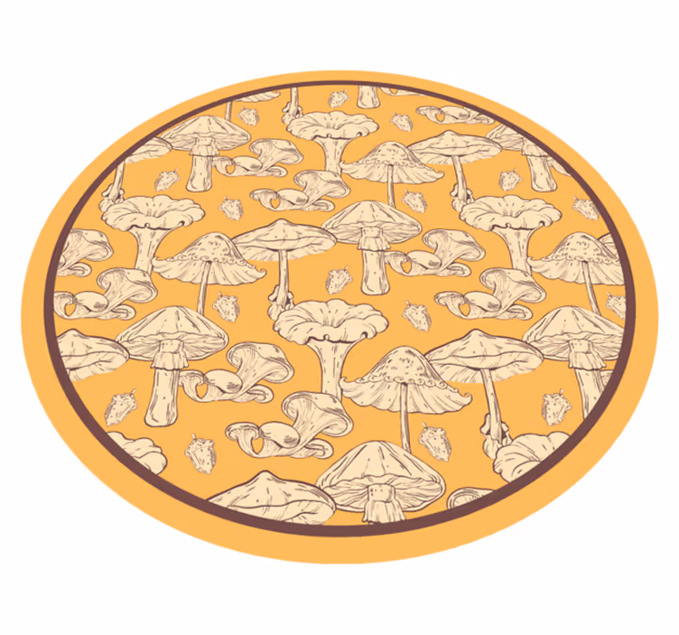 Alfombra vinílica naturaleza estilo hongo - TenVinilo