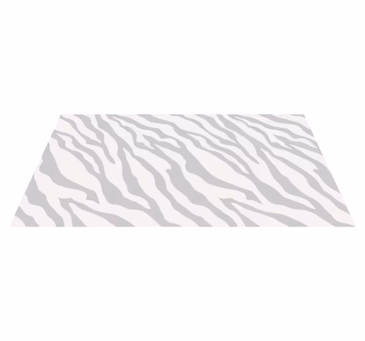 Alfombra vinílica animal print rayas de cebra grises - TenVinilo