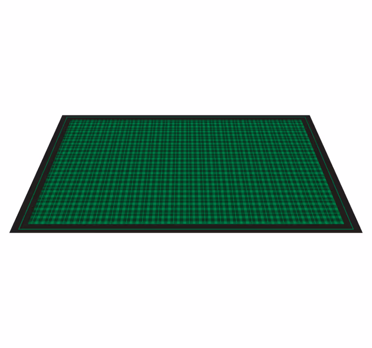 Alfombra vinílica geométrica patrón de cuadros verdes - TenVinilo