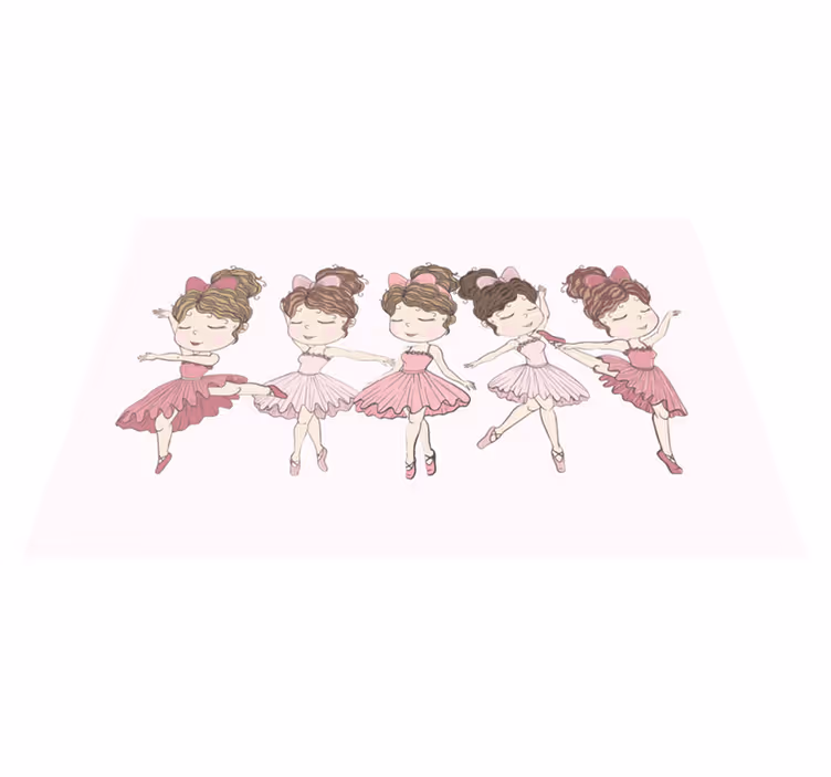 Alfombra vinílica infantil bailarinas de ballet - TenVinilo