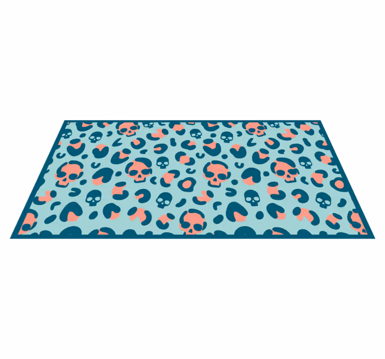 Alfombra vinílica animal print juego de calaveras - TenVinilo