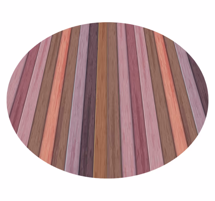 Alfombra vinilo redonda Textura de madera colores gris y rosa - TenVinilo