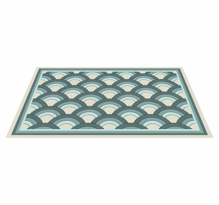 Alfombra vinílica mosaico ondas geométricas elegantes - TenVinilo