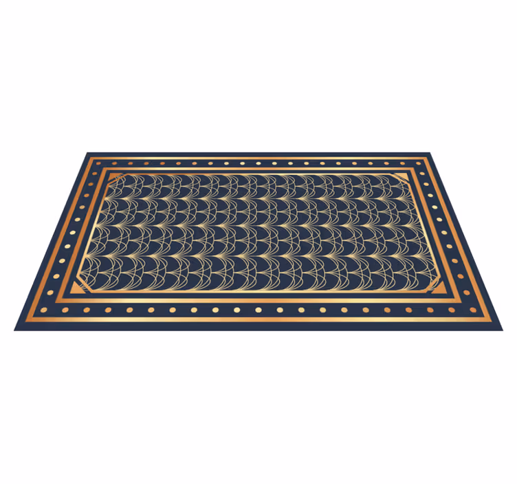 Alfombra vinílica geométrica elegantes patrones de ondas - TenVinilo