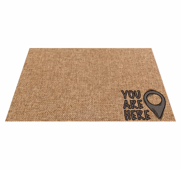 Alfombra exterior PVC minimalista usted está aquí - TenVinilo