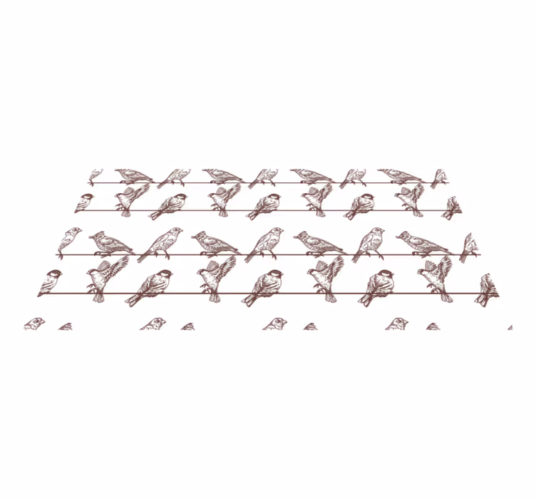 Aflombra vinílica animales Diseño de pájaros de jardín - TenVinilo