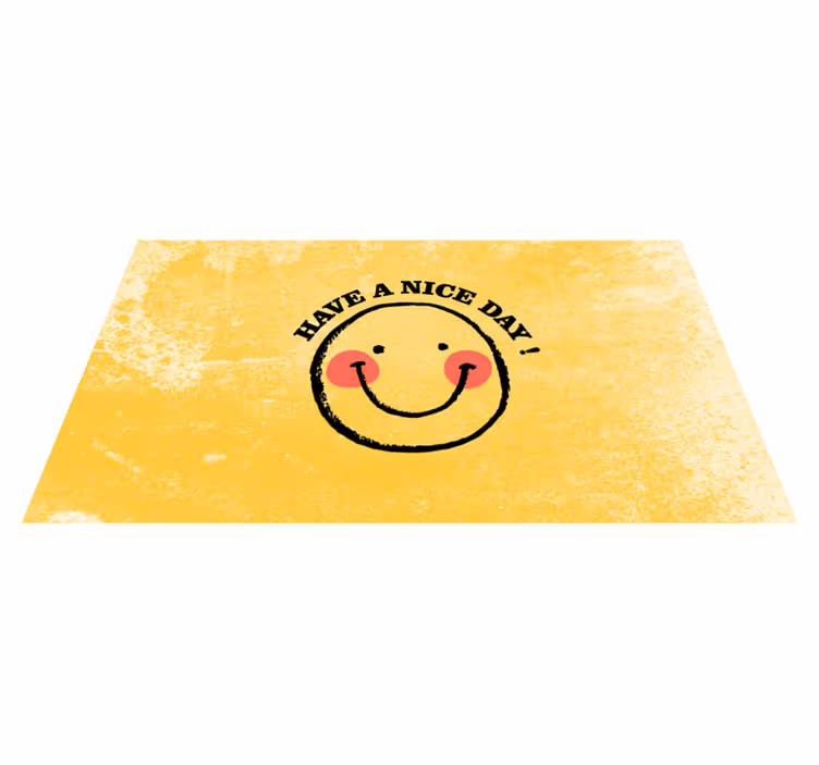 Alfombra vinílica frase ¡que tenga un lindo día! - TenVinilo