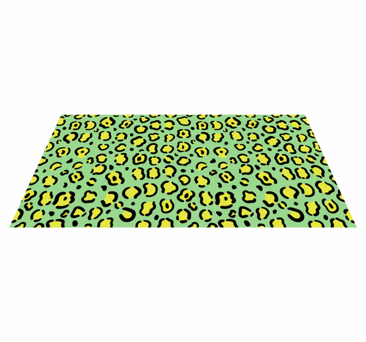 Alfombra vinílica animal print patrón de leopardo animado - TenVinilo