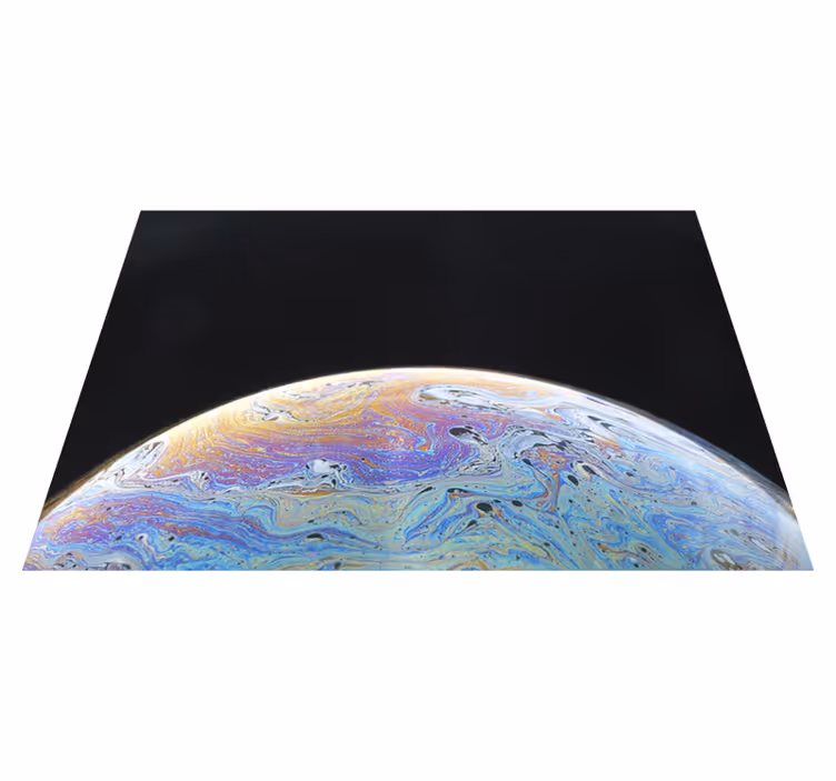 Alfombra vinílica salón esfera de color cósmica - TenVinilo