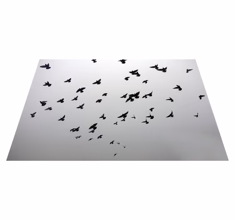 Alfombra vinílica infantil patrón de pájaros voladores - TenVinilo