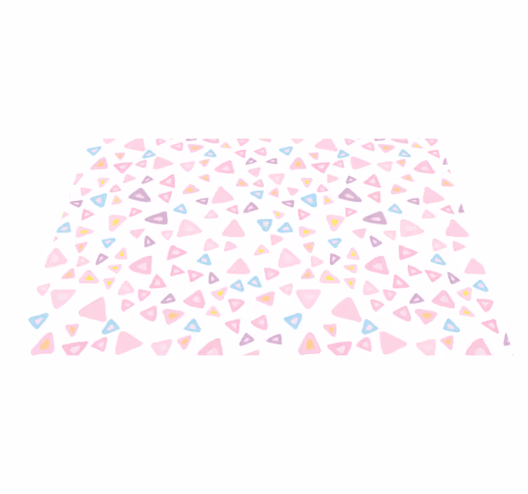 Alfombra vinílica infantil elementos triangulares coloridos - TenVinilo