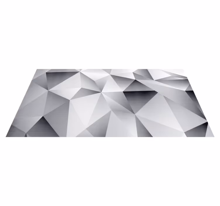 Alfombra vinílica geométrica patrón geométrico monocromo - TenVinilo