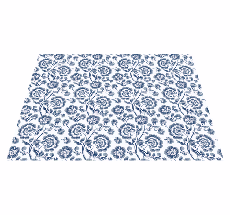 Alfombra vinilo flores patrón de Elegancia Floral - TenVinilo