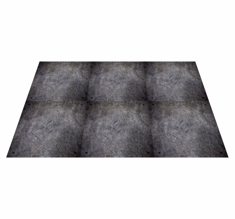 Alfombra vinílica salón Decoración industrial efecto metal - TenVinilo