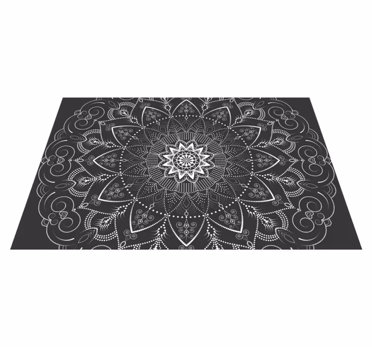 Alfombra vinílica mandala simetría de mandala - TenVinilo