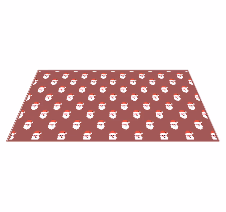 Alfombra vinílica navidad patrón de santa - TenVinilo