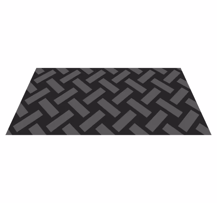 Alfombra de vinilo geométrica Patrón geométrico cuadrado negro - TenVinilo
